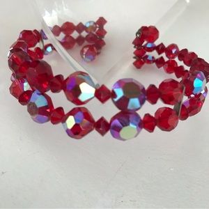 Aurora Borealis Spring Wire Crystal Bracelet